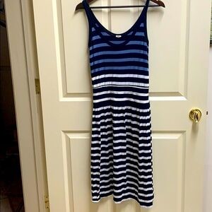 J. Crew Striped Cotton Knit Tank Dress